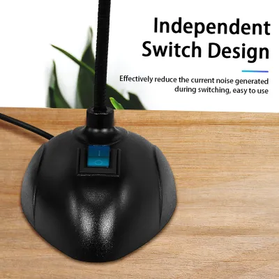 Image de Microphone d'ordinateur de bureau capacitif filaire avec interface 3,5 mm pour conférences, cours magistraux et chats vocaux