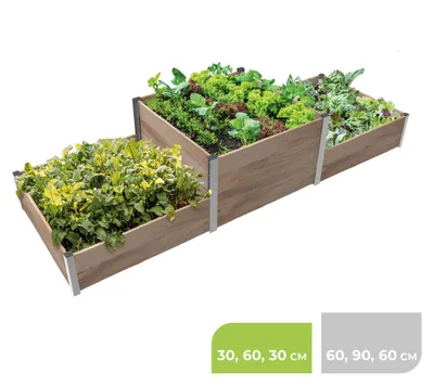 Produktbild von BioGreen 3m² Hochbeet ErnteMAXX in Siegerpodestform erhältlich in 2 Höhen