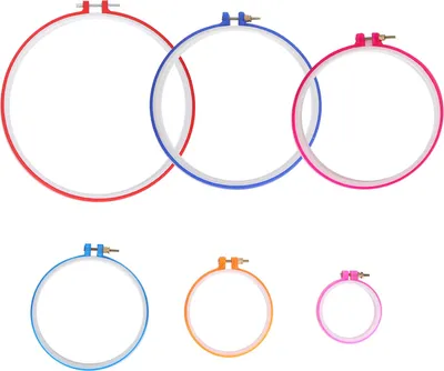 Zdjęcie produktu dla Zestaw plastikowych obręczy do haftu krzyżykowego Regulowane narzędzia do szycia DIY