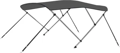 Produktbild von vidaXL 3-Bow Bimini Top Anthrazit 183x196x137 cm