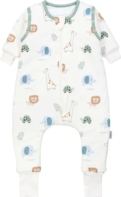 Produktbild von TupTam Baby Schlafsack mit Beinen und Ärmeln e Materialien, Winterschlafsack 2,5 TOG Unisex, Farbe: Dschungel, Größe: 80-86