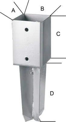 Produktbild von Bodenhülse z.Einbetoni. 71x350 mm