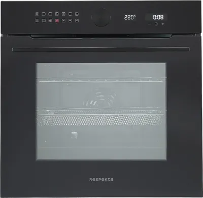 Backofen Autark Einbau Herd Heißluft Grill Airfry Pyrolyse Schwarz Respekta