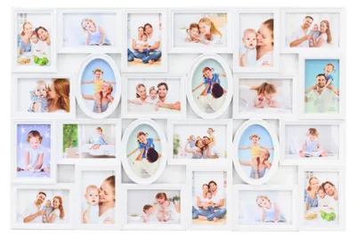 Productafbeelding van XL Fotolijst collage voor 24 Foto's 15 x 10 & 10 x 15 Cm - Fotolijsten Collage foto formaat 12x 15x10 Cm & 12x 10x15 Cm - Fotogalerij fotocollage -