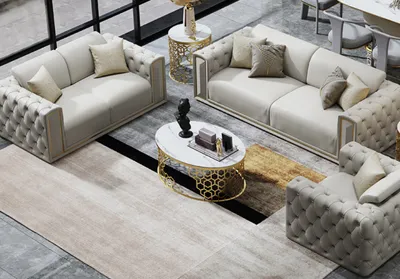 Produktbild von Sofagarnitur 3+2+1 Sitzer Klassischer Wohnlandschaft Sofas Couchen Polster Sofa