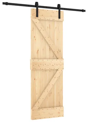 Immagine prodotto di Porta scorrevole Naturale e Nero 70 x 210 cm