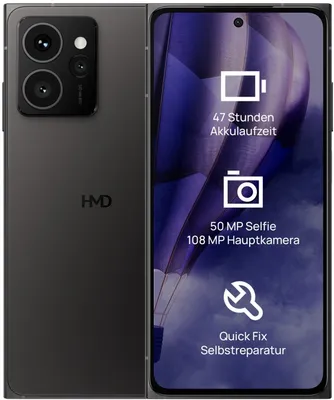 Produktbild von HMD Skyline, 16,6 cm (6.55"), 8 GB, 128 GB, 108 MP, Android 14, Schwarz