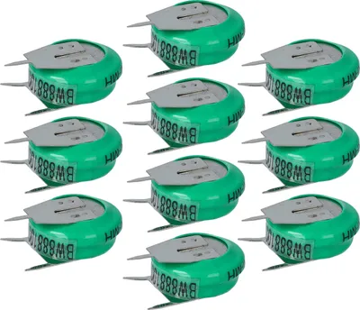 Produktbild von vhbw 10x NiMH Ersatz Knopfzellen-Akku (80 mAh, 1,2 V, NiMH)