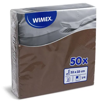 Zdjęcie produktu dla Chusteczki 33x33/50szt. 2 szt. brązowe