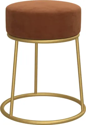 Produktbild von vidaXL Runder Hocker Braun Samt