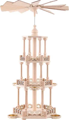 Produktbild von 3-stöckige Pyramide Selbstbausatz (50cm) von Saico Seiffen