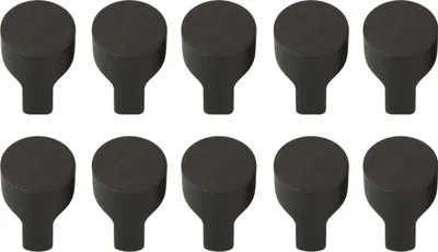 Produktbild von Natural Goods Berlin Möbelgriff KNOPF, Möbelknopf, Schrankgriff, Knauf für Schublade und Tür, Schwarz, 10 Stück