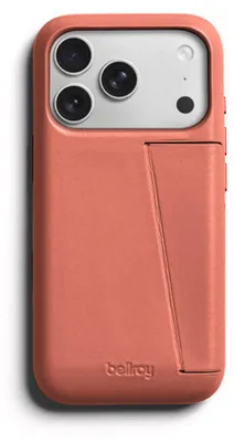 Imagen del producto de Bellroy, funda de cuero para iPhone 18 Pro / iPhone 17 Pro, serie de 3 ranuras para tarjetas, con soporte, color marrón