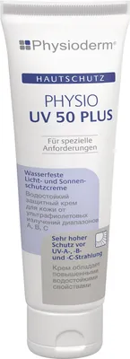 Produktbild von Hautschutzcreme PHYSIO UV 50 PLUS 100 ml zieht schnell ein,LSF 50+ 100ml Tube
