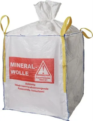Produktbild von Transportsack Big Bag L.900mm B.900mm H.1100mm Trgf.150kg Aufdruck:Mineralwolle