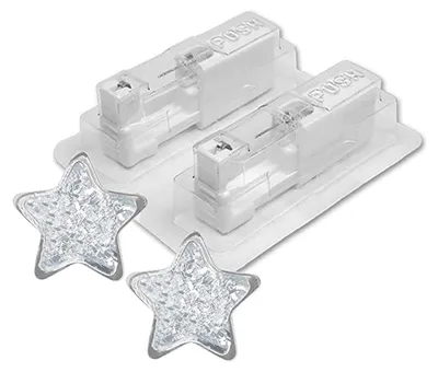 Produktbild von Erstohrstecker System 75 Stern Glitter weiß