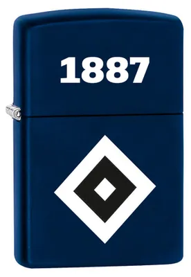 Obrázok produktu pre Zapa?ova? Zippo Hamburger SV Navy Blue Matt 1887 s logom HSV vetruodolný
