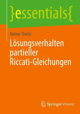 Obrázok produktu pre Lösungsverhalten partieller Riccati-Gleichungen