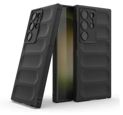 Produktbild von Handy Hülle für Samsung Galaxy S24 Ultra Grip Case Cover Schutzhülle Softgrip Farbe: Schwarz