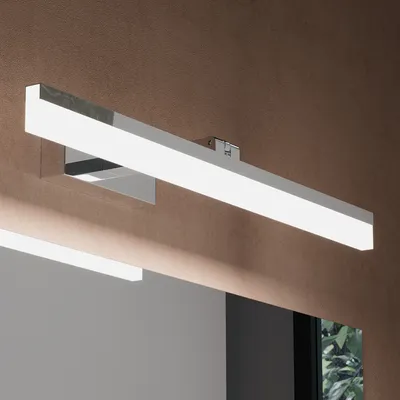 Produktbild von doporro LED Badezimmerleuchte Chrom 60cm - 14W Spiegellampe 6000K (Tageslichtweiß) - Stylische Wandleuchte für Badbeleuchtung Luxaris