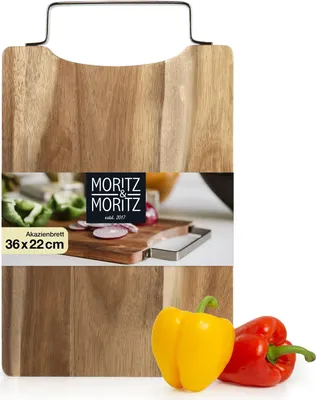 Produktbild von Moritz & Moritz Holzbrett Akazie mit Metallgriff
