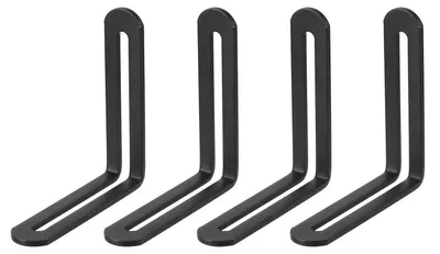 Produktbild von Verstellbarer Eckwinkel 4 Stück 80x80mm Edelstahl Schwarz