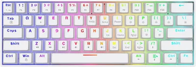 Produktbild von Savio WHITEOUT X2 RED, 60%, Kabelgebunden, USB, Mechanischer Switch, QWERTY, Weiß