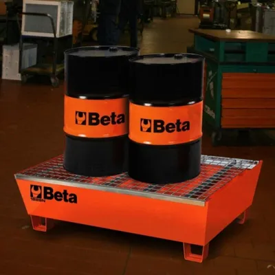 Produktbild von BETA Fassuntersatz (transportfähig) Stahl zur Lagerung von 2 Fässern (à 200 l)