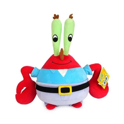 A plush toy of Mr. Krabs from Spongebob Squarepants.