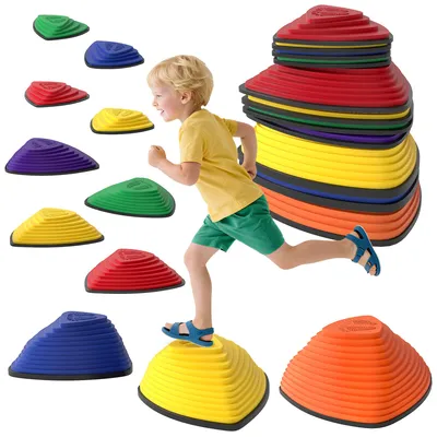 Produktbild von AIYAPLAY Balanciersteine 11 Stück Rutschfeste Trittsteine für Kinder 3-8 Jahren