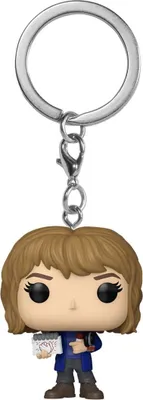 A Funko POP keychain of Robin Buckley from Stranger Things.
