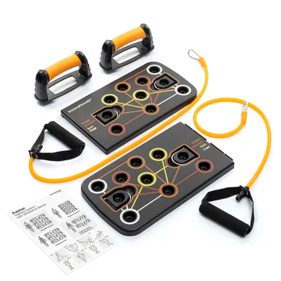 Produktbild von InnovaGoods resistance bands, kraftraining, fitnessbänder set Trainingssystem mit Widerstandsbändern und Pulsher-Übungsanleitung