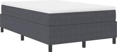 Obrázok produktu pre vidaXL Posteľ s pružinovým jadrom tmavošedá a biela 120 x 200 cm manšestr