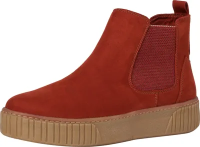 Produktbild von MARCO TOZZI Damen Chelsea Boots Stiefeletten Velouroptik 2-25454-35, Größe:39 EU, Farbe:Orange