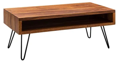 Produktbild von Kaffeetisch aus massivem Sheeshamholz - rechteckig - 100 x 40 x 50 cm