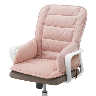 Image de Topchances Coussin pour chaise de bureau Coussin de chaise épais, coussin d'assise avec soutien lombaire et dossier pour chaises de bureau,Rose