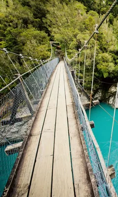 Produktbild von Fototapete - Wooden Bridge 150x250cm - Vliestapete
