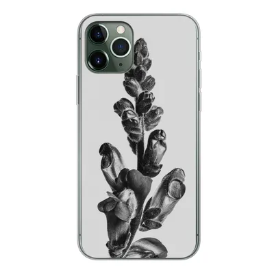 Produktbild von MuchoWow® Handyhülle Schutzhülle Hülle für iPhone 11 Pro Pflanze - Schwarz - Weiß - Abstrakt Silikon Softcase Handy Hülle - Handy