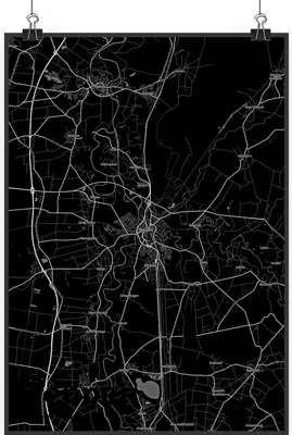 Produktbild von Mr. & Mrs. Panda Bild Meppen DIN A0 - Geschenk, Plakat, wanddeko, Wandbild, Design Poster, Stadt Dorf Karte Landkarte Map Stadtplan, drucke