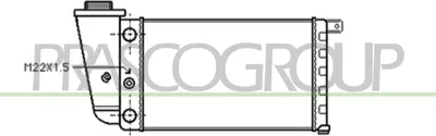 Produktbild von PRASCO AB017R002 Kühler Wasserkühler Motorkühler für FIAT Panda Schrägheck (141) Panda I Schrägheck Kastenwagen (141A) für LANCIA Y10 (156)