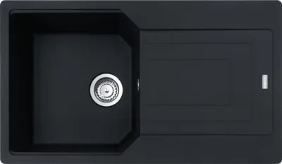 Immagine prodotto di FRANKE URBAN UBG 611-86 lavello in BLACK MATT con manopola di comando eccentrica in acciaio inox / dimensioni del foro 840 x 480 mm R15 / lavello in granito