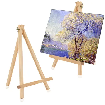 Tafelezel Holz 30x20 cm, 2 Stück Mini-Staffelei, Tischstaffelei