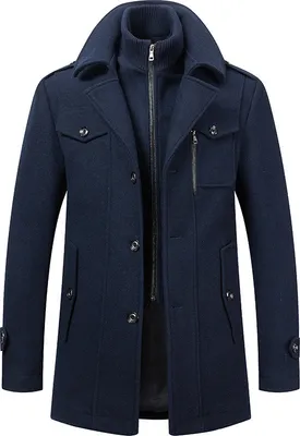 Herren Wintermantel, Slim Fit Zweiteiliger Mantel für