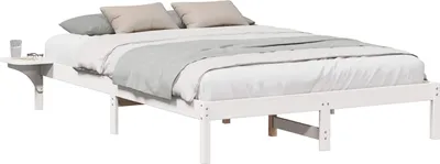 Produktbild von Bettrahmen Weiß 140 x 200 cm Massives Kiefernholz