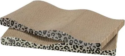 Image de Griffoirs pour Chat TRIXIE LEO, Lot de 2, 44 x 25 x 6 cm, Carton Imprimé Léopard