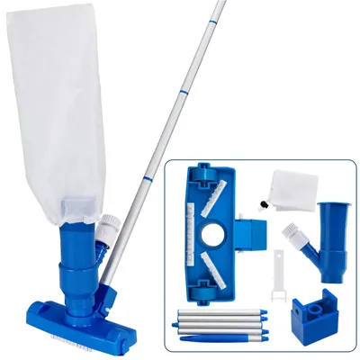 Produktbild von DEUBA® Pool Sauger Höhenverstellbare Stange Schlauchanschluss Netz Poolreinigungsset Bürste Schwimmbecken Poolsauger Zubehör Set