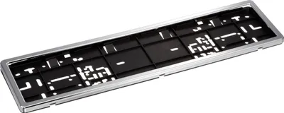 Produktbild von Unitec 84526 Kennzeichenhalter Chrom flach, schwarz,silber