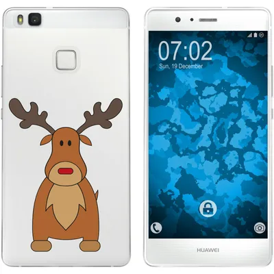 Produktbild von PhoneNatic Case kompatibel mit Huawei P9 Lite Silikon-Hülle X Mas Weihnachten Rentier M3