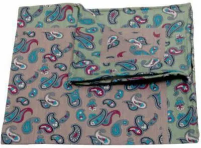 Produktbild von Herren Einstecktuch Grau mit Paisley-Muster