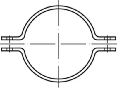 Produktbild von Reyher  Rohrschellen DIN 3567 1.4571 A 34 NW 25 A 5 035679510340000 (10 Stück)